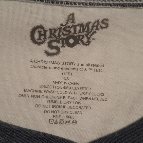 Christmas Story baseball tshirt - Picture 3 of 4